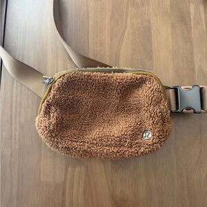 Lululemon Tan Mesh Pocket Bag